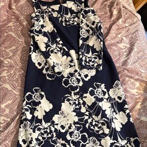 Eliza J Navy and Cream Floral Mini Dress​